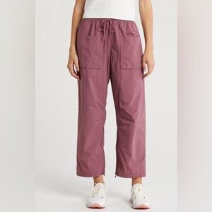 FP Movement by Free People Mauve Cropped Drawstring Utility Pants